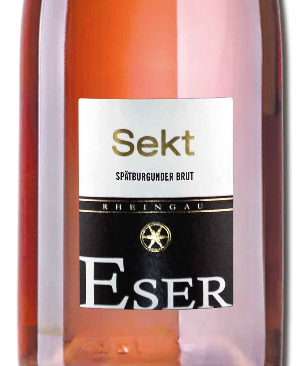 weingut brueder eser rheingau Sekt rose spätburgunder brut vorderetikett
