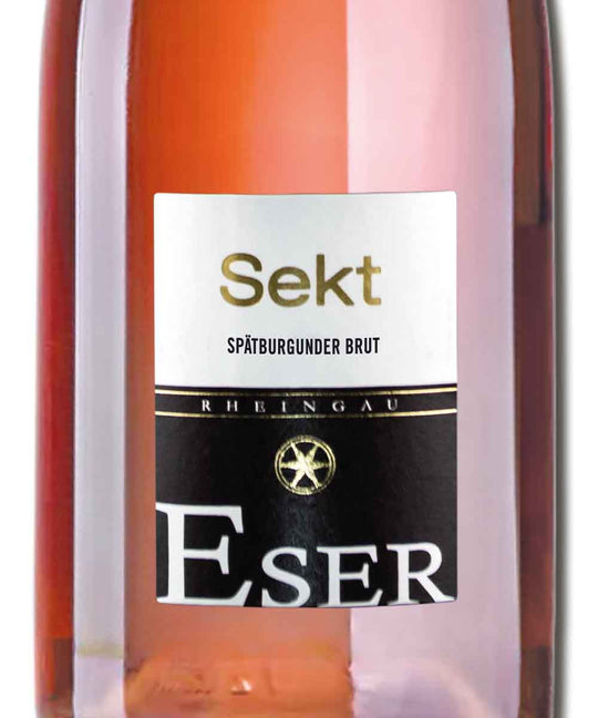 weingut brueder eser rheingau Sekt rose spätburgunder brut vorderetikett