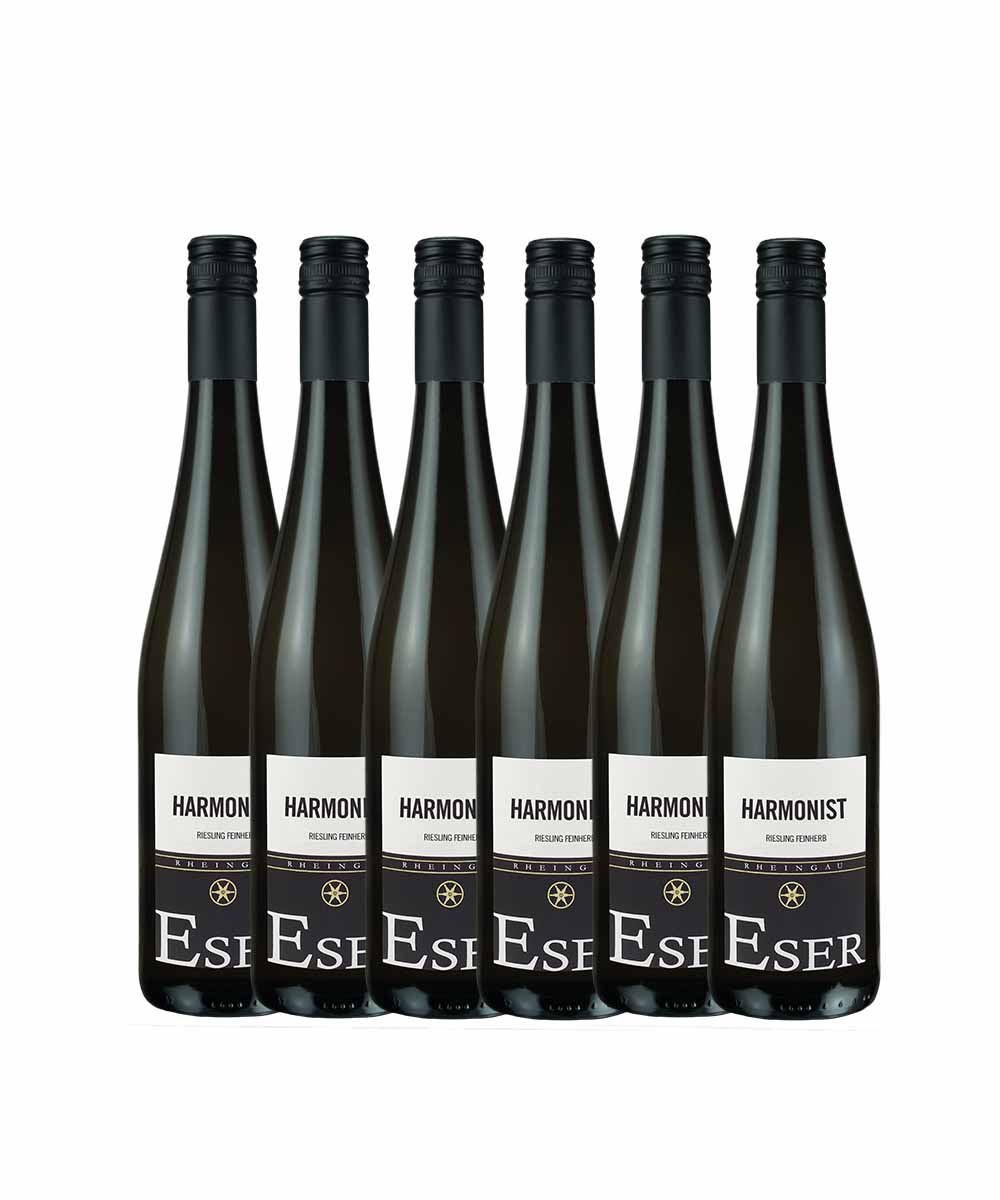 weingut brueder eser rheingau riesling harmonist feinherb 6er kiste