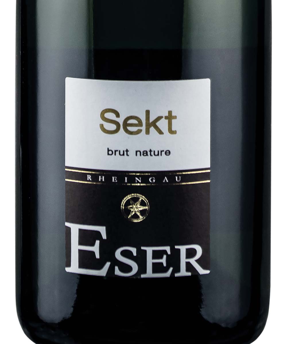 weingut brueder eser rheingau vorderetikett riesling sekt brut nature