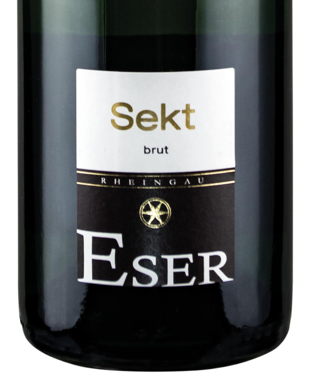 weingut brueder eser vorderetikett sekt riesling brut